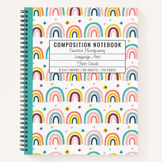 Rainbow Primary Composition Notitieboek Story Jour (Voorkant)