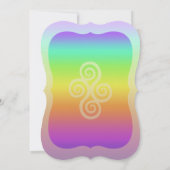 Rainbow Princess Crown Spirals Birthday Kaart (Achterkant)