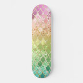Rainbow Princess Glitter Scales #1 Persoonlijk Skateboard (Voorkant)