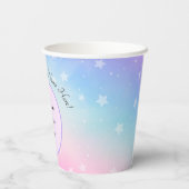 Rainbow Princess Personal Afbeelding Cups Papieren Bekers (Achterkant)