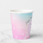 Rainbow Princess Personal Afbeelding Cups Papieren Bekers (Voorkant)
