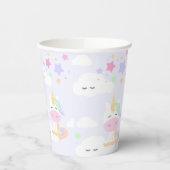 Rainbow Princess Unicorn Party Cups Papieren Bekers (Links)