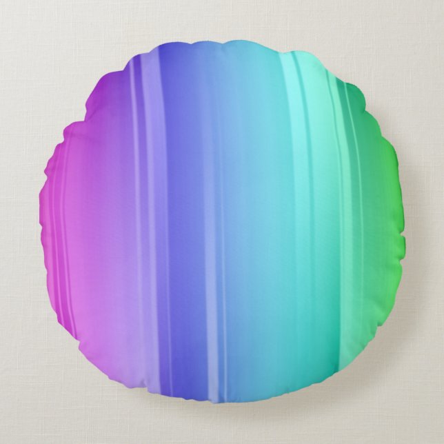 Rainbow Print Round Pillow Rond Kussen (Voorkant)