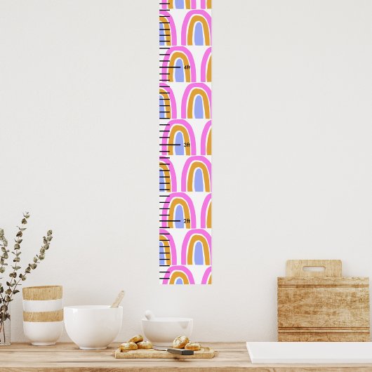 Rainbow Print Schattigee Baby Groeikaart (Keuken)