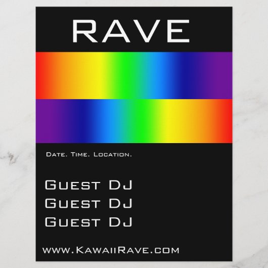 Rainbow Prism Custom Rave Flyers (Voorkant)