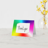 Rainbow Prism Dank u Kaart (Gele Bloem)