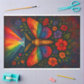 Rainbow Prismatic Pride Moth Decoupage Papier (Craft)