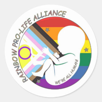 Rainbow Pro-Life Alliance-logo Ronde Sticker