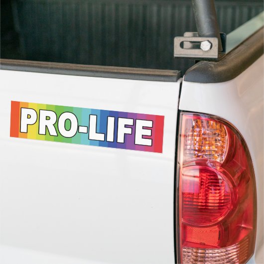 Rainbow Pro-Life Bumpersticker (Op Truck)