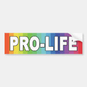 Rainbow Pro-Life Bumpersticker (Voorkant)