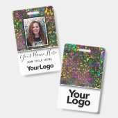 Rainbow Professional Corporate Medewerker Fotonaam Badge (Voor- en achterkant)