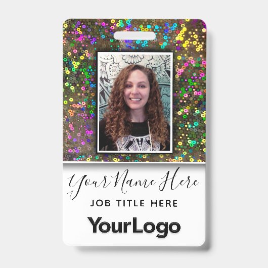 Rainbow Professional Corporate Medewerker Fotonaam Badge (Voorzijde)