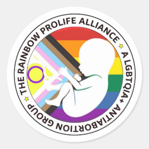 Rainbow ProLife Alliance ronde sticker