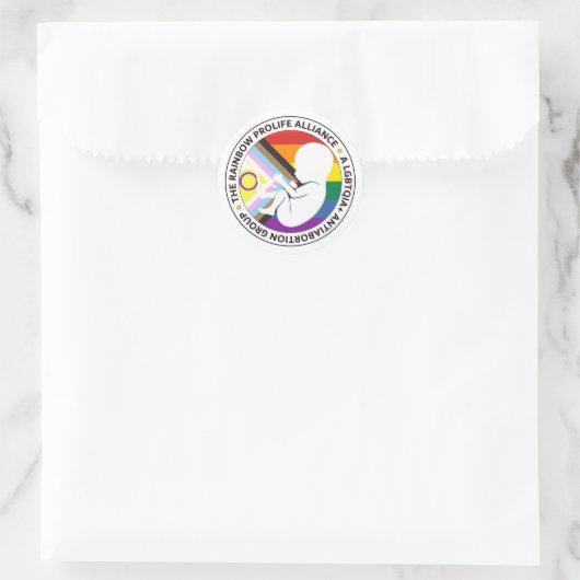 Rainbow ProLife-Sticker Ronde Sticker (Tas)