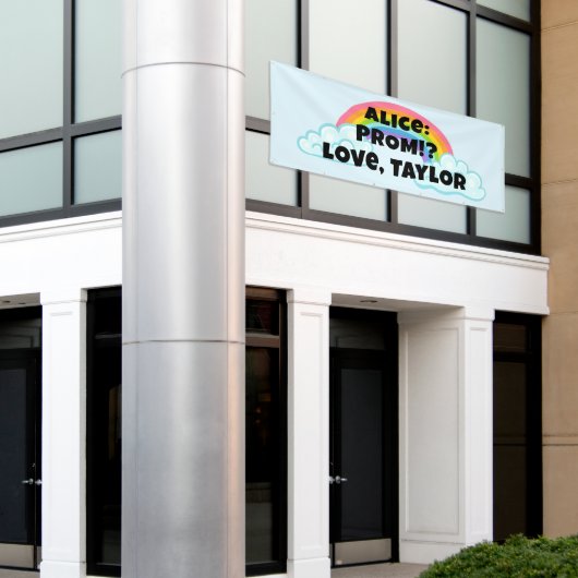 Rainbow Prom Proposal Banner (Buitenkant Gebouw)