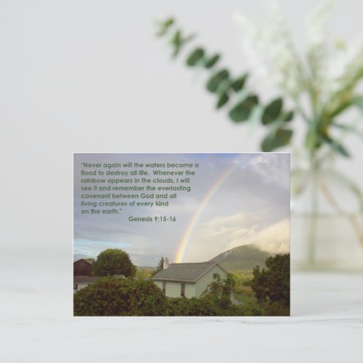 Rainbow Promise Briefkaart (Staand voorkant)