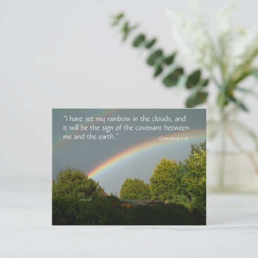 Rainbow Promise, Genesis 9 v 13 | BRIEFKAART (Staand voorkant)