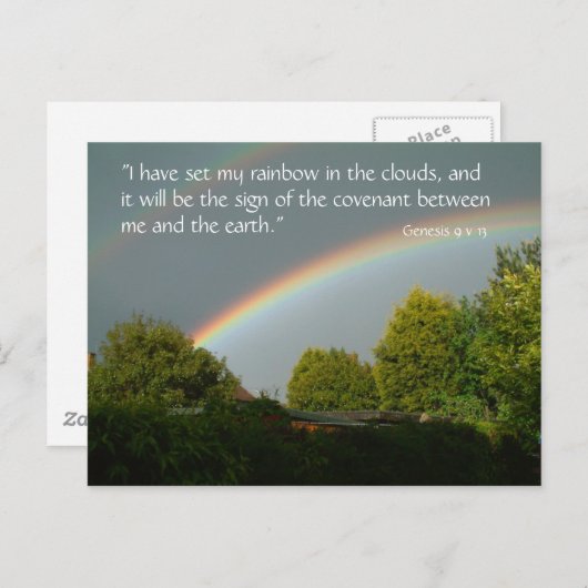 Rainbow Promise, Genesis 9 v 13 | BRIEFKAART (Voorkant / Achterkant)