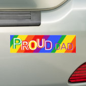 Rainbow Proud Dad Bumpersticker (Op auto)