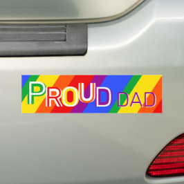 Rainbow Proud Dad Bumpersticker