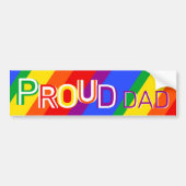 Rainbow Proud Dad Bumpersticker (Voorkant)