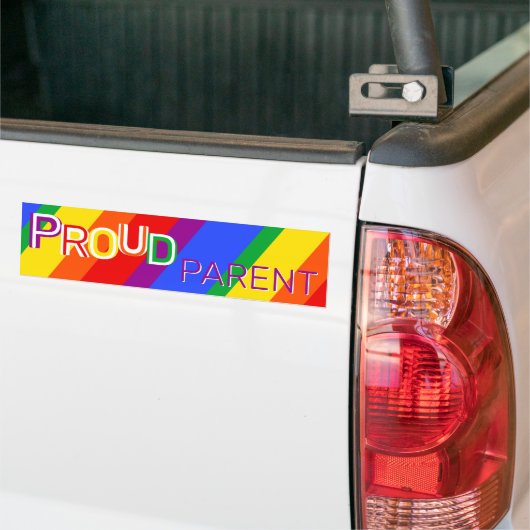 Rainbow Proud Parent Bumpersticker (Op Truck)