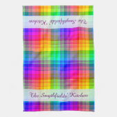 Rainbow Pset Colorful | Jouw namen toevoegen Theedoek (Verticaal)