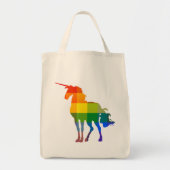 Rainbow Pset Unicorn LGBTQ Pride Tote Bag (Voorkant)