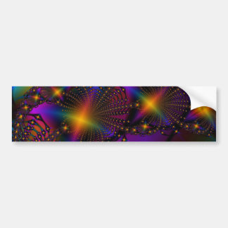 Rainbow Psyched Fractal Bumpersticker