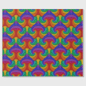 Rainbow Psychedelic Fractal Kaleidoscope Cadeaupapier (Vlak)