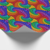 Rainbow Psychedelic Fractal Kaleidoscope Cadeaupapier (Hoek)