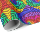 Rainbow Psychedelic Fractal Kaleidoscope Cadeaupapier (Rol Hoek)