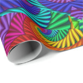 Rainbow  Psychedelic Fractal Kaleidoscope Cadeaupapier (Rol Hoek)