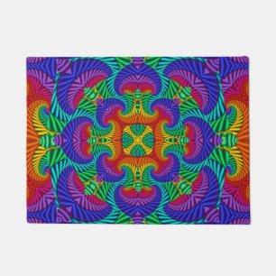 Rainbow Psychedelic Fractal Kaleidoscope Deurmat