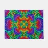 Rainbow  Psychedelic Fractal Kaleidoscope Deurmat (Voorkant)