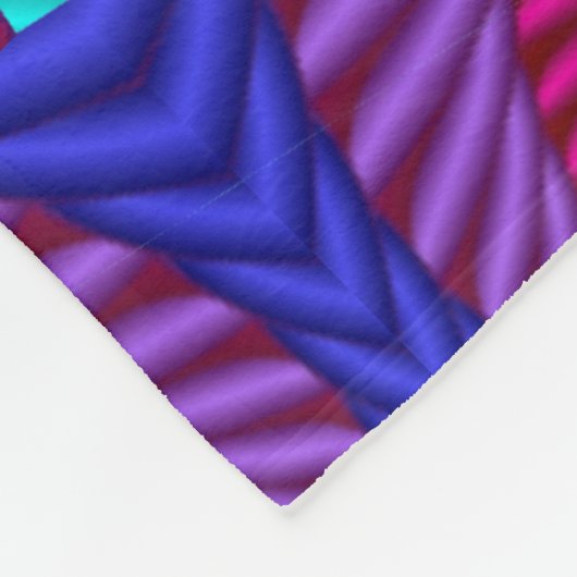 Rainbow  Psychedelic Fractal Kaleidoscope Fleece Deken (Hoek)