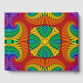 Rainbow  Psychedelic Fractal Kaleidoscope Gastenboek (Achterkant)