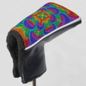 Rainbow  Psychedelic Fractal Kaleidoscope Golfheadcover (3/4 voorkant)