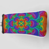 Rainbow  Psychedelic Fractal Kaleidoscope Golfheadcover (Voorkant)