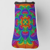 Rainbow  Psychedelic Fractal Kaleidoscope Golfheadcover (Draai 90)