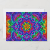 Rainbow Psychedelic Fractal Kaleidoscope Kaart (Voorkant)