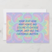 Rainbow Psychedelic Fractal Kaleidoscope Kaart (Achterkant)