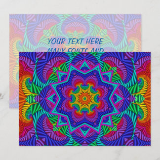 Rainbow  Psychedelic Fractal Kaleidoscope Kaart