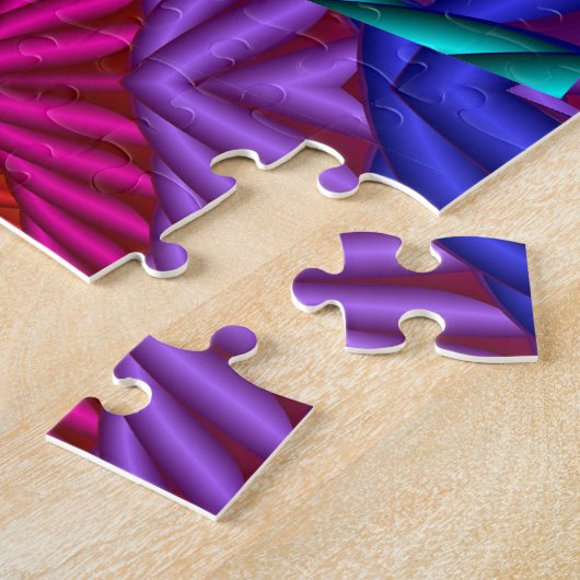 Rainbow  Psychedelic Fractal Kaleidoscope Legpuzzel (Zijkant)