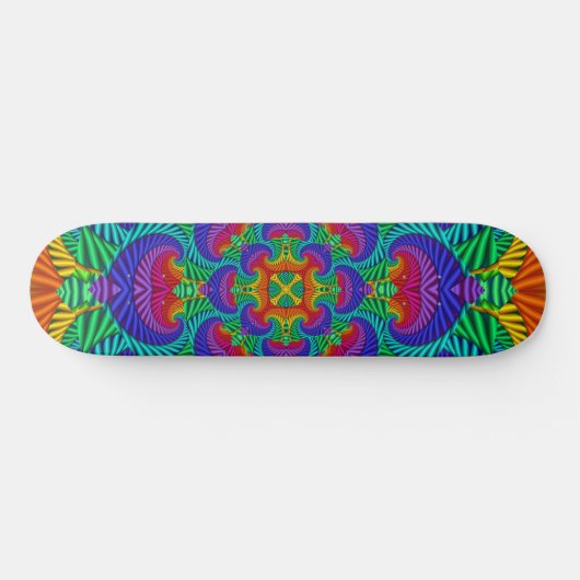 Rainbow  Psychedelic Fractal Kaleidoscope Persoonlijk Skateboard (Horizontaal)
