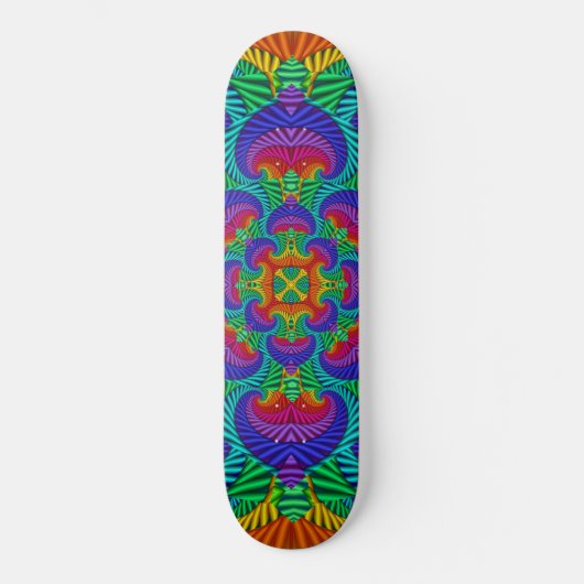 Rainbow Psychedelic Fractal Kaleidoscope Persoonlijk Skateboard (Voorkant)