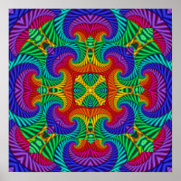 Rainbow  Psychedelic Fractal Kaleidoscope