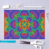 Rainbow Psychedelic Fractal Kaleidoscope Tissuepapier (Craft)