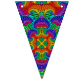 Rainbow Psychedelic Fractal Kaleidoscope Vlaggetjes (Derde vlag)