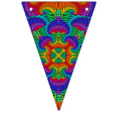Rainbow Psychedelic Fractal Kaleidoscope Vlaggetjes (Tweede vlag)